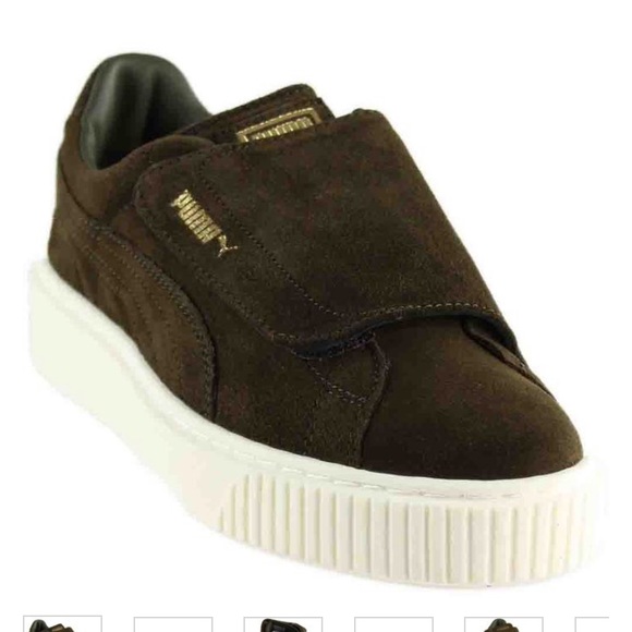 puma suede platform strap